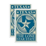 2 Pack Texas The Lone Star State Magnets - Texas Souvenir - Texas Pride - State of Texas Decor - 5" On Longest Side - for Cars, Fridges, Toolboxes - Made in USA - MAG6260