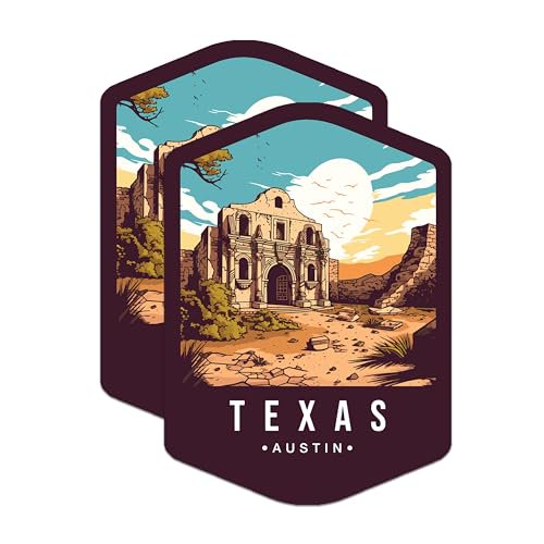 (2 Pack) Texas State and Capitol Magnets - TX State Magnet - Choose from 50 States - 5" On Longest Side - Premium Magnet - for Cars, Refrigerators, Toolboxes, Lockers - Made in USA - MAG1499