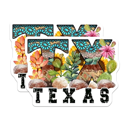 (2 Pack) Texas State Magnets - Rustic Texas Home Decor - Texas Love Magnets - 5" On Longest Side - for Cars, Fridges, Toolboxes - Made in USA - MAG5810