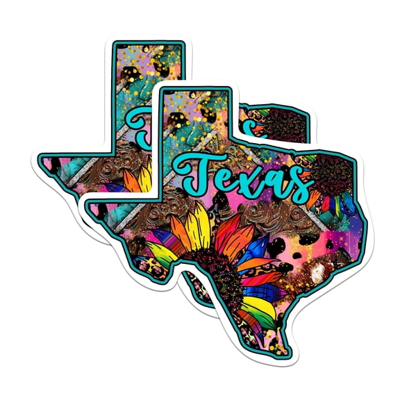 (2 Pack) Texas State Outline Magnets - TX State Outline Western Theme - 5" On Longest Side - Premium Magnet - for Cars, Refrigerators, Toolboxes, Lockers - Made in USA - MAG1103