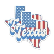 2 Pack Texas State Outline Magnets - TX State Shape with USA Flag - 5" On Longest Side - Premium Magnet - Choose Your State - for Cars, Refrigerators, Toolboxes - Made in USA - MAG1168