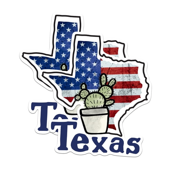 (2 Pack) Texas State Outline Magnets - USA Patriotic TX State - 5" On Longest Side - Premium Magnet - for Cars, Refrigerators, Toolboxes, Lockers - Made in USA - MAG1102