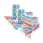 2 Pack Texas Word Art Magnets - State Pride Decor - Lone Star State Souvenir - 5" On Longest Side - Premium Magnet - for Cars, Refrigerators, Toolboxes, Lockers - Made in USA - MAG18521