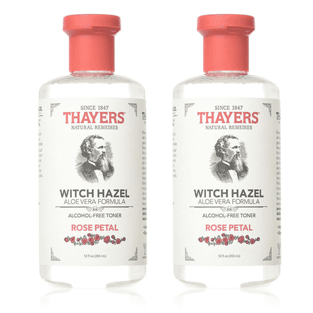 2 Pack - Thayers Witch Hazel Aloe Vera Toner, Rose Petal, 12 fl oz