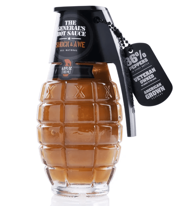 2 Pack The General's Hot Sauce A pineapple grenade filled with