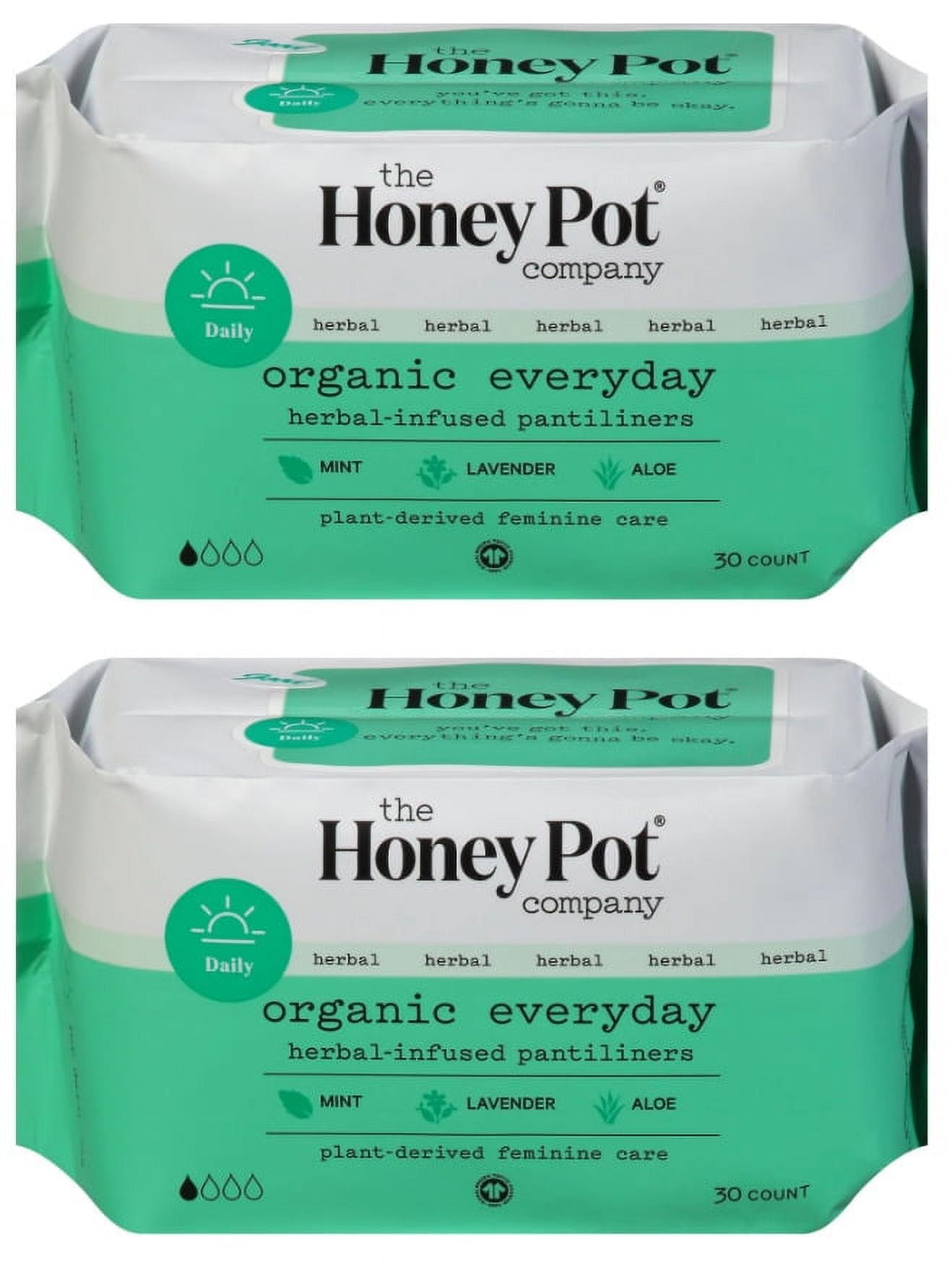 The Honey Pot Everyday Pantiliners, Herbal All Natural, Panty