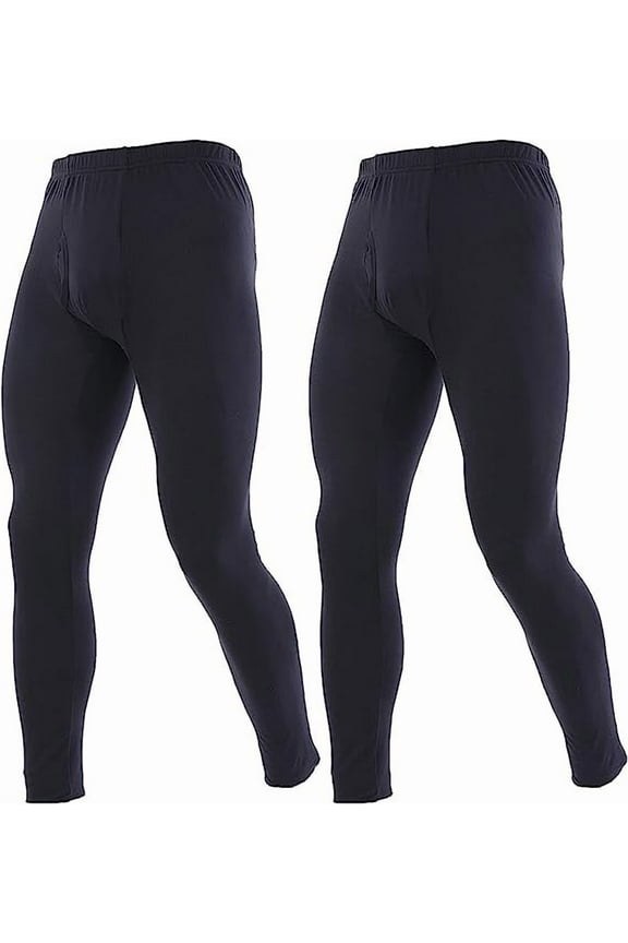 2 Pack Thermal Pants for Men, Thermal Underwear for Men's Thermal Underwear Bottoms Long Johns for Men Base Layer Athletic Ultra Soft Leggings Tight