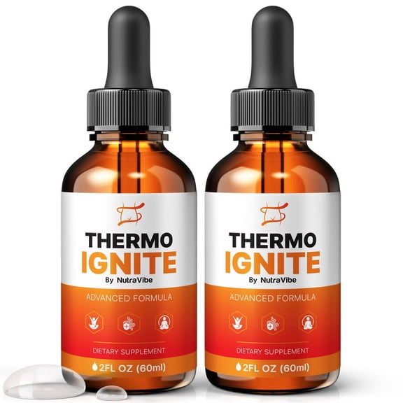 (2 Pack) Thermo Ignite Natural Daily Liquid Formula Designed to Align with Fitness Goals, Support an Active Lifestyle & Body Balance | Just a Few Drops for a Fit-Focused Routine (60 Servings)
