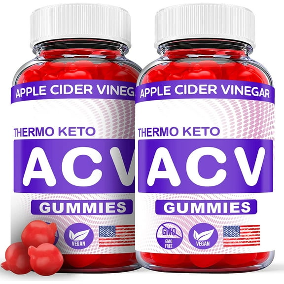 (2 Pack) Thermo Keto ACV Gummies - Supplement for Weight Loss - Energy & Focus Boosting Dietary Supplements for Weight Management & Metabolism - Fat Burn - 120 Gummies
