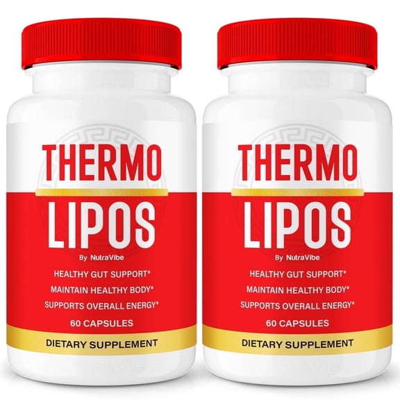 (2 Pack) Thermo Lipos Capsules – Gentle Gut & Digestive Support Formula for Balance & Wellness | Easy-to-Take Capsules (120 Capsules)