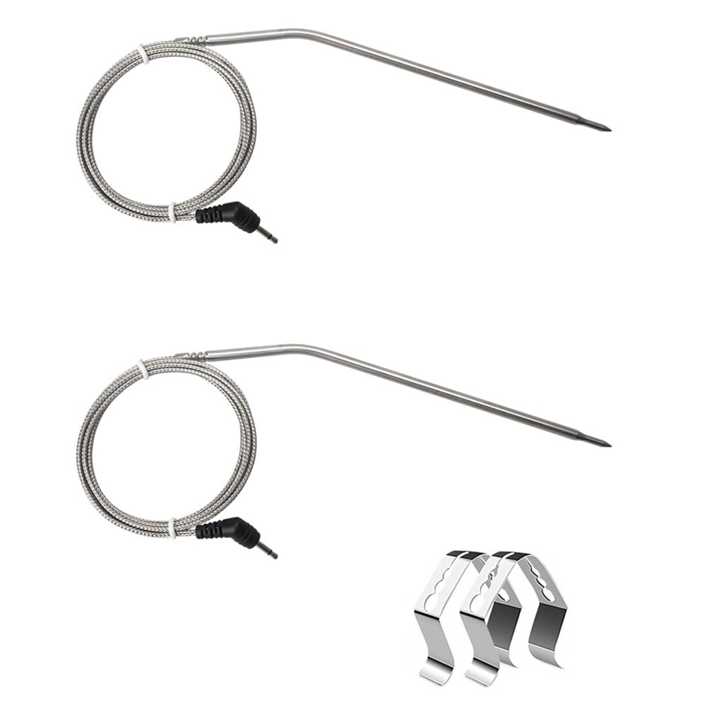 2 Pack Thermometer Meat Probe & Clip For Thermopro Tp25 Tp27 Stainless