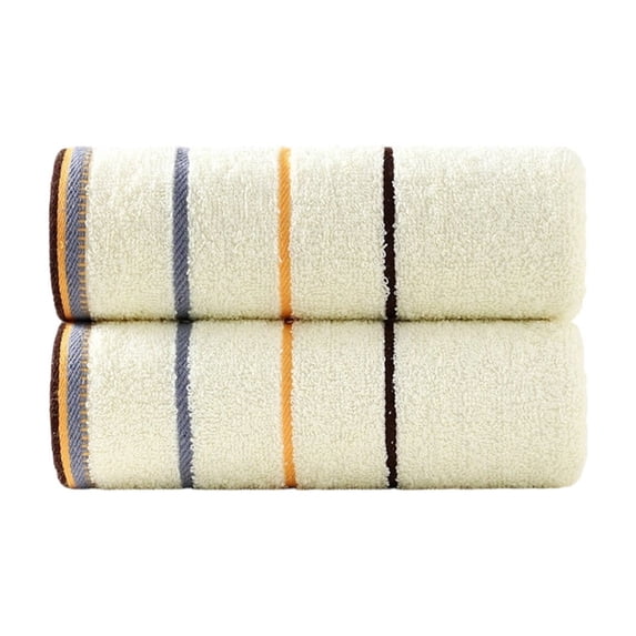 2 Pack Thick Cotton Towels, Ultra Soft Highly Absorbent Hand & Face Towels, Bathroom Towels for Washing, Shower, Spa and Daily Household Use