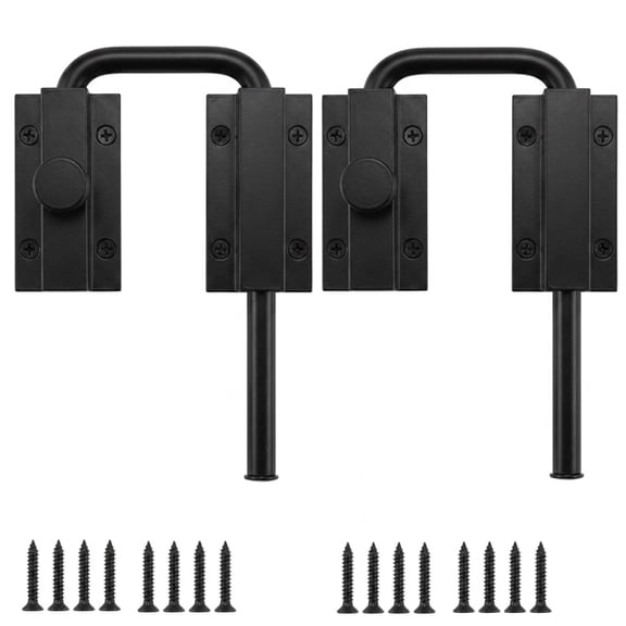 2-Pack Thickened Slide Door Lock, Anti-Pry U-Bolt for Garage, Toilet & Fence Gates
