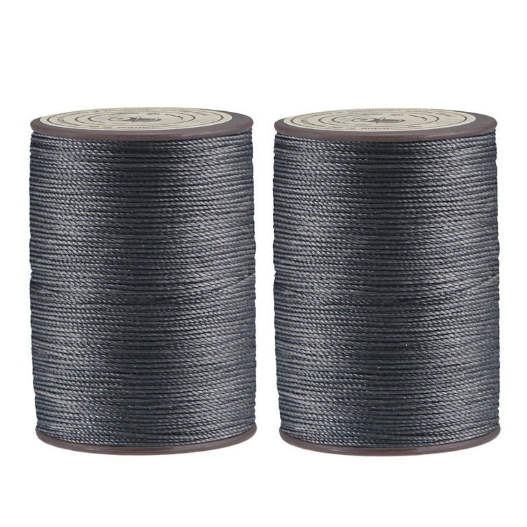 2 Pack Thin Waxed Thread 93 Yards 0.65mm Polyester String Cord for Machine  Sewing Hand Quilting Weaving, Dark Grey