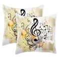 thumbnail image 1 of 2 Pack Throw Pillow Covers Music Note Staff Print Decorative Pillow Cases Home Decor Square 18x18 Inches Pillowcases, 1 of 7