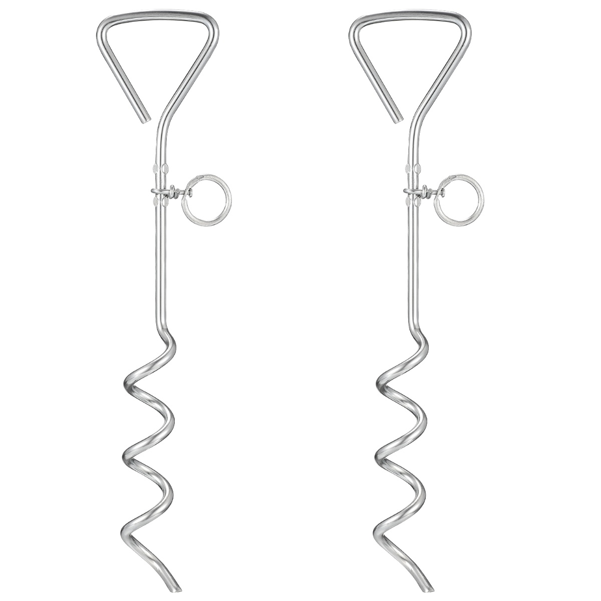 2 Pack Tie Out Stake for Dogs Outdoor Leash Spiral Ground Anchor