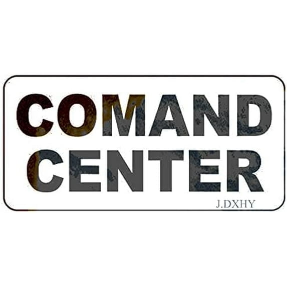 2 Pack Tin Poster Bar Sign Metal Command Center Black Retro Vintage Style Metal For Wall Art 8x12 Inch Plaque Signs