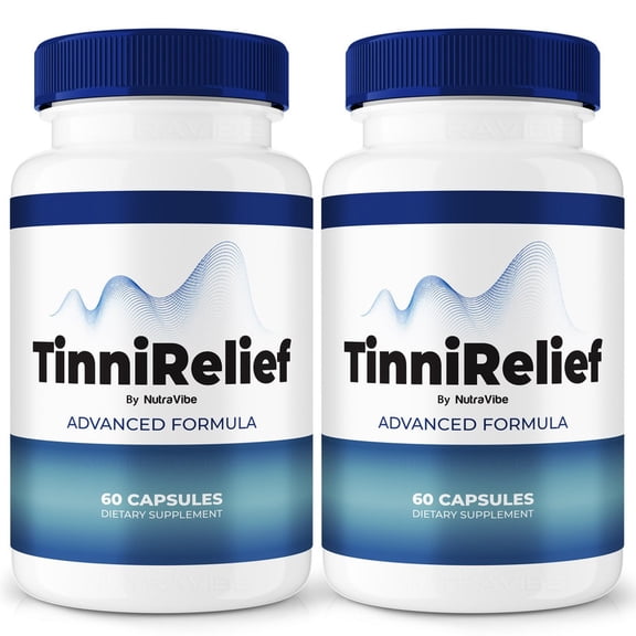 (2 Pack) TinniRelief Capsules – Original Formula with a Natural Blend to Support Ear Health, Hearing Comfort & Auditory Balance | Clean and Gentle, Easy-to-Take Daily Pills (120 Capsules)