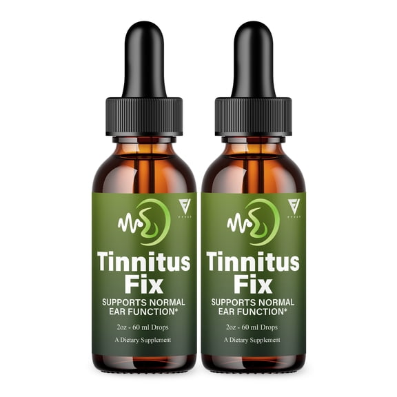 (2 Pack) Tinnitus Fix Advanced Drops, TinnitusFix Advanced Hearing and Health Support Formula (4oz)