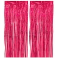 2 Pack Tinsel Red Streamers Shinny Fringe Curtains Birthday Party