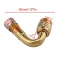 thumbnail image 1 of 2-Pack Tire Valve Extension, 45 Degree Tire Valve Stem Extension Brass Adaptor Compatible for Passenger Cars, Stroller, Bicycles, Motorcycles, Trailers, RV and Recreational Vehicles (90°), 1 of 1