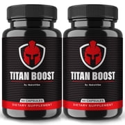 2 Pack Titan Boost, Titan Boost Pills, Titan Boost Supplement Official Dietary Formula, Titan Boost Capsules Reviews, Titam Boost, Tongikat Ali, Wild Yam Root, TitanBoost Titan Bos 120 Capsules