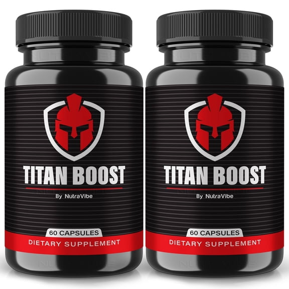 (2 Pack) Titan Boost, Titan Boost Pills, Titan Boost Supplement Official Dietary Formula, Titan Boost Capsules Reviews, Titam Boost, Tongikat Ali, Wild Yam Root, TitanBoost Titan Bos (120 Capsules)