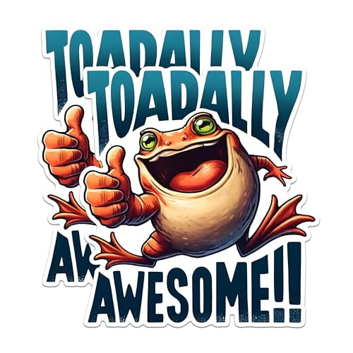 (2 Pack) Toadally Awesome Magnets - Funny Animal Magnets - Cool Fridge Magnets for Kids- 5" On Longest Side - for Fridges, Toolboxes, Cars - Made in USA - MAG2639