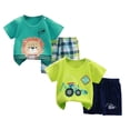 thumbnail image 1 of 2 Pack Toddler Baby Boy Summer Clothes 3 6 9 12 18 24 Months 2-6T Short Sleeve Cartoon T Shirt Top Short Infant Newborn Baby Outfit, 1 of 6