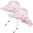 thumbnail image 1 of 2 Pack Toddler Baby Sun Hat Kids UPF 50+ UV Protection Summer Hats for Boys Girls Adjustable Beach Hats with Bucket Wide Brim Age 1-6 Years, 1 of 7