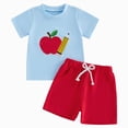 thumbnail image 1 of 2 Pack Toddler Boys Short Sleeve T-Shirts 6-12 Months 12-24 Months 2t 3t 4t 5t 6t 7t Children Basic Cotton Tee Tops Toddler Boy Clothes(Blue,3-4 Years), 1 of 4