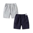 thumbnail image 1 of 2 Pack Toddler Boys Shorts 4T-5T Summer Casual Elastic Waist Cotton Kids Sport Solid Denim Fasion Clothes Shorts 2-3 Years, 1 of 6
