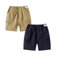 thumbnail image 1 of 2 Pack Toddler Boys Shorts 4T-5T Summer Casual Elastic Waist Cotton Kids Sport Solid Denim Fasion Clothes Shorts 4-5 Years, 1 of 6