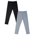 thumbnail image 1 of 2 Pack Toddler Little/Big Girls Footless Leggings Kids Solid Ankle Length Stretchy Legging Pants for 4-12 Years, 1 of 4