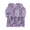 thumbnail image 1 of 2 Pack Toddler Robe Boys Girls Hooded Flannel Bathrobe Long Sleeve Soft Fleece Plush Robes Cute Animal Pajamas Sleepwear, Purple, 7 Years, 1 of 3