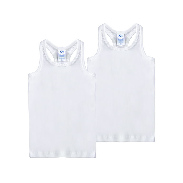 2 Pack Toddler Tank Tops Girls White Tank Top Pack Racerback Kids Tank Tops  Undershirt for Dance, Gymnastics Clothes For Girls