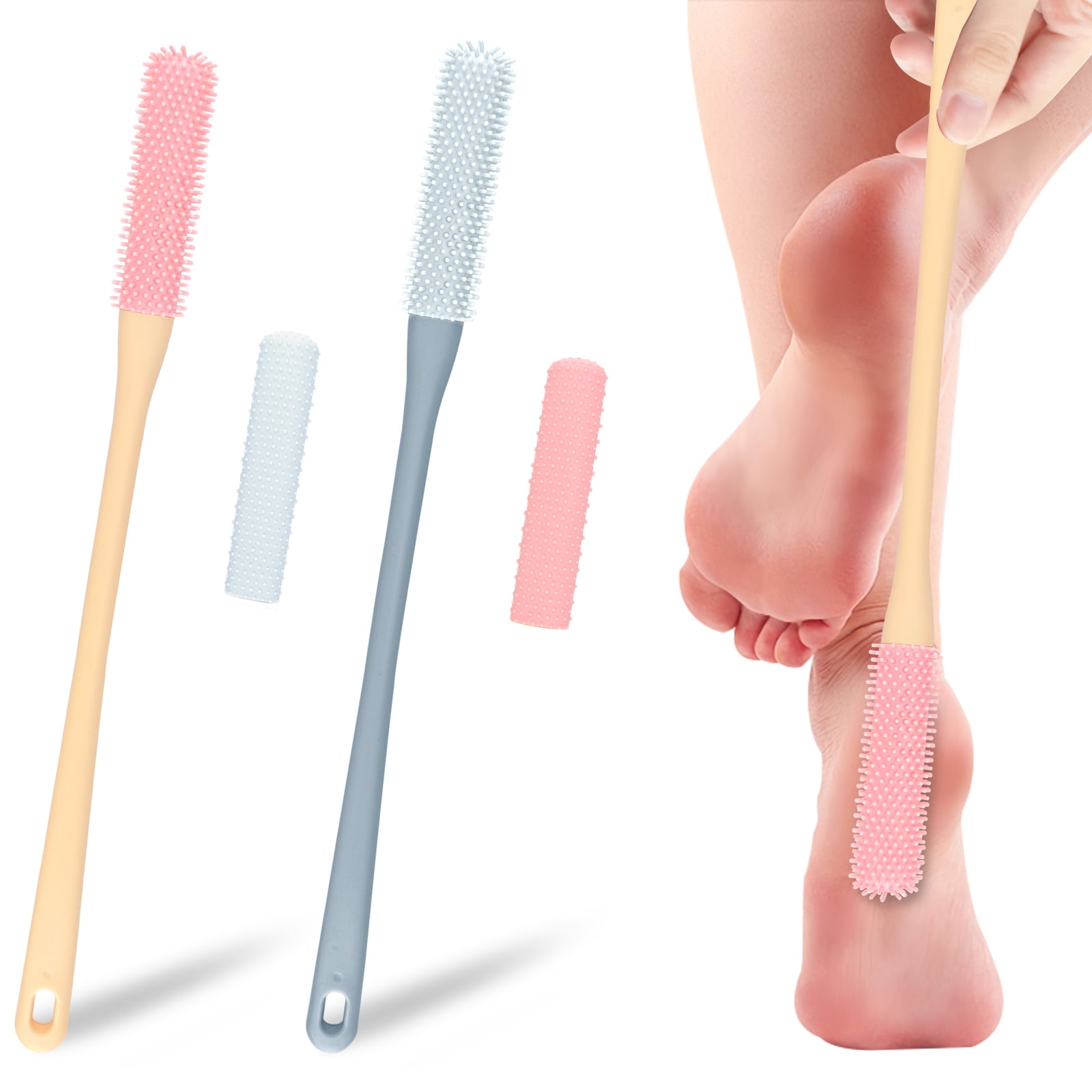 BangBoom 2 Pack Toe Cleaning Brush Set, Silicone Foot Scrubber ...