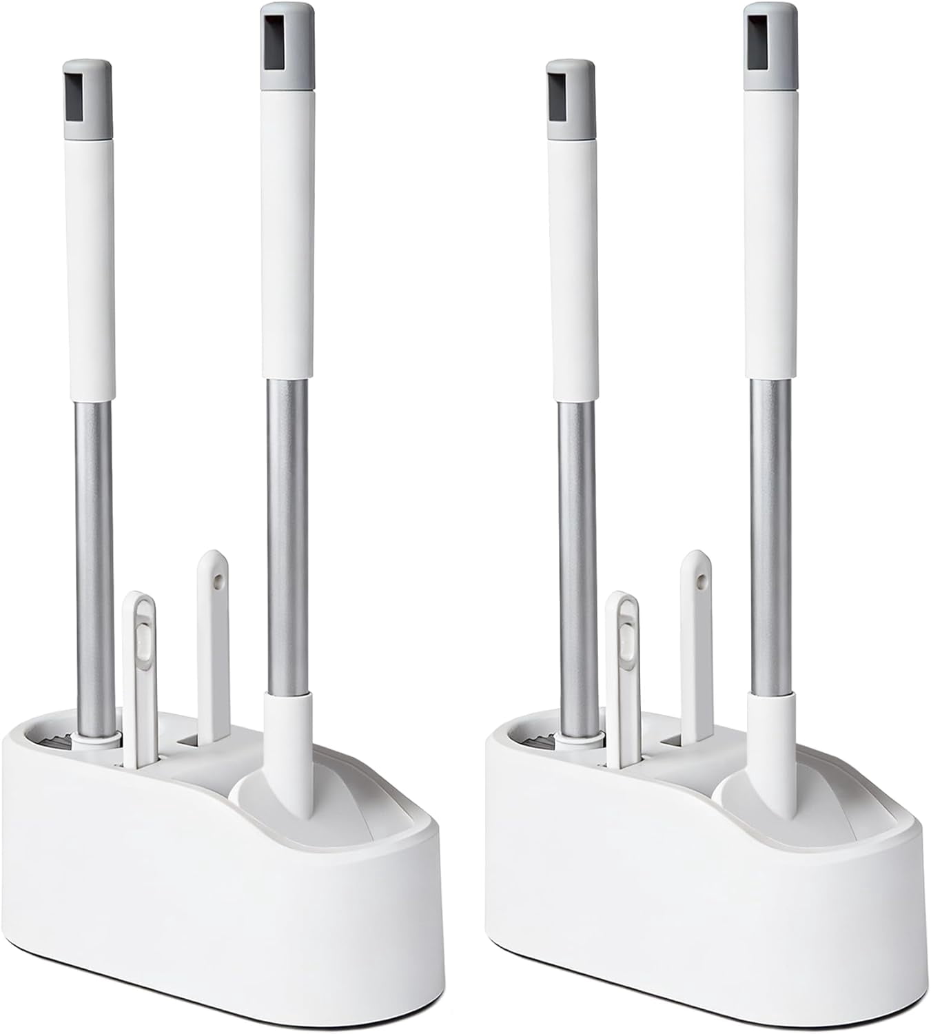 2 Pack Toilet Brush and Holder,Ergonomic, Elegant, Durable, Toilet Bowl Brush for Bathroom