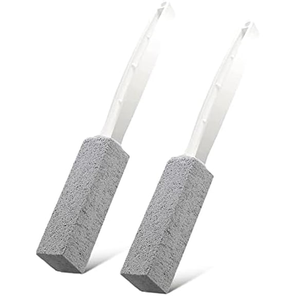 2 Pack Toilet Cleaner Hard Water Build up Remover with Ergonomic Handle, Pumice Stone Cleanning Tool Stain Hard Water Ring Cleaner for Toilet, Pool, Bathroom, Sink
