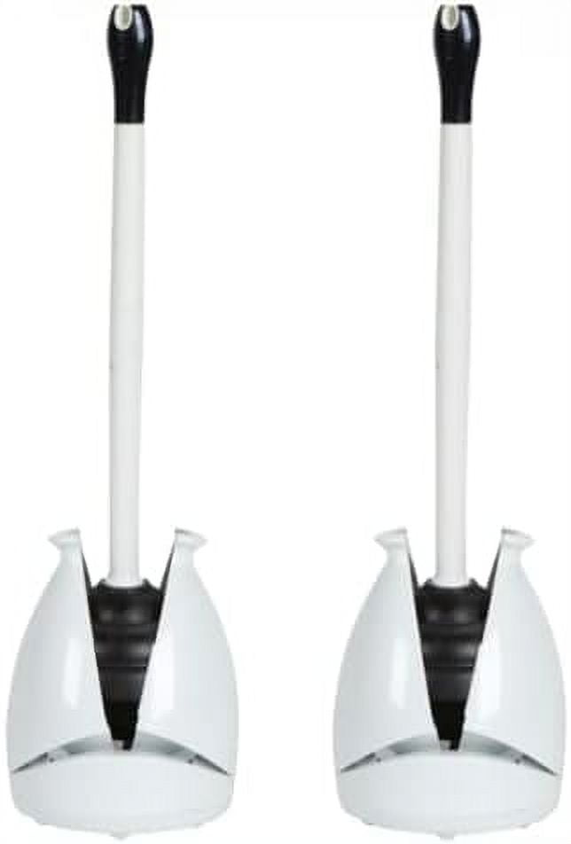 2 Pack Toilet Plunger, Hideaway Toilet Plunger With Caddy, Plungers For