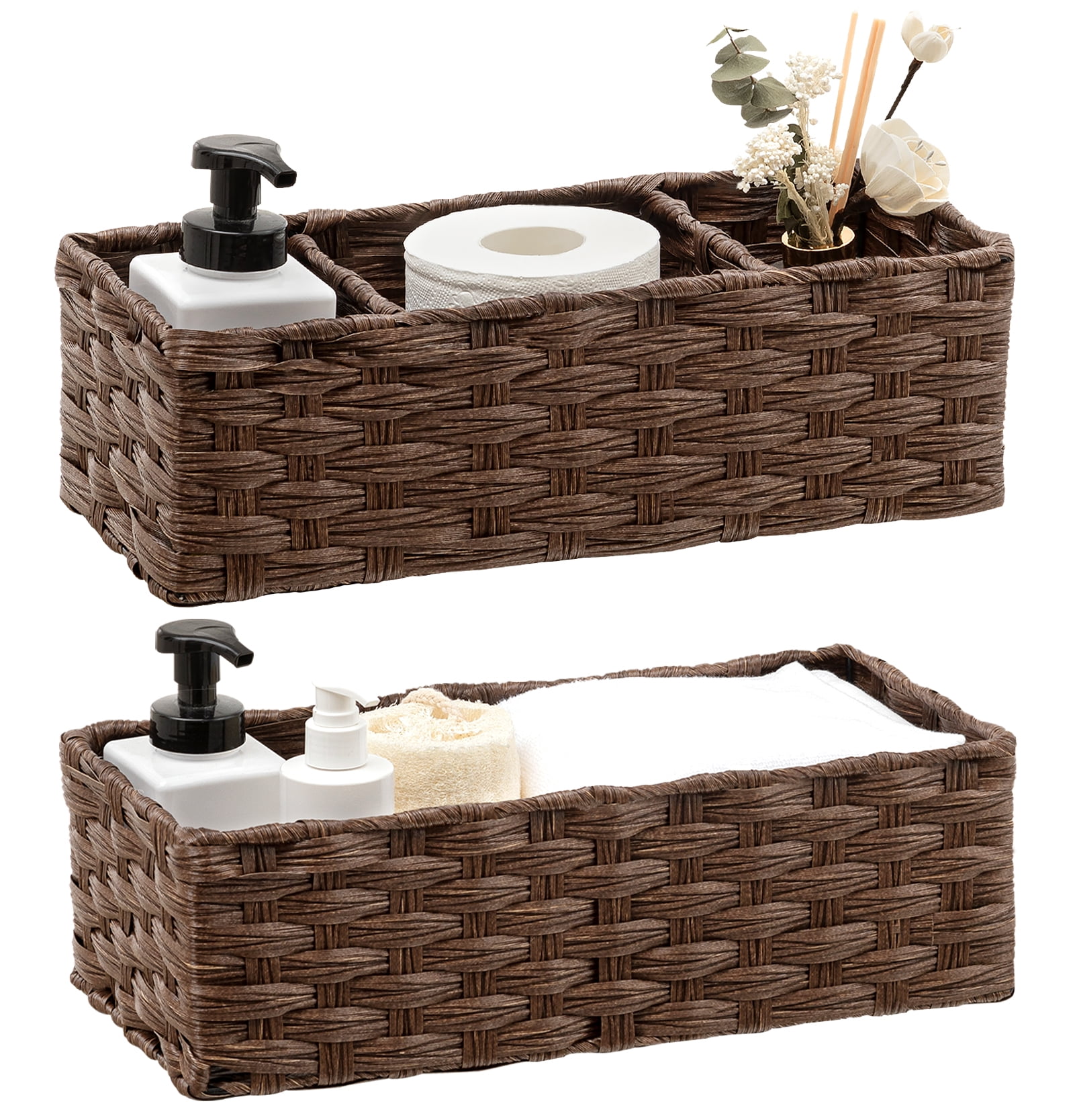 Bathroom Baskets For Organizing Toilet Storage Basket Waterproof Wicker  Tank Bas