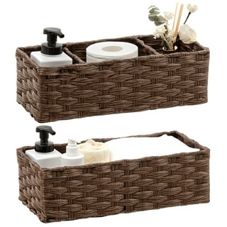 Bathroom Decor Basket, Cotton Woven Decorative Boxes for Countertop  Organizing, Small Baskets Storage for Toilet Paper, Cosmetic Perfume and  Personal Items,1PC 