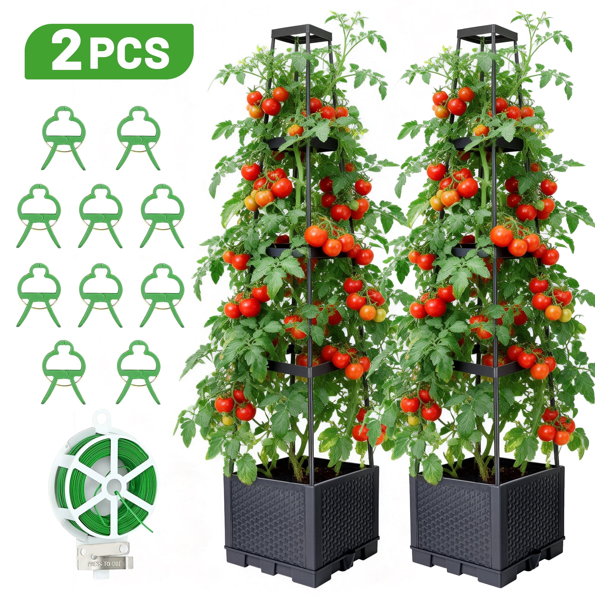 家具 tomato 2 Pack Tomato Cages for Garden, Garden Bed, Tomato Cage, Planter