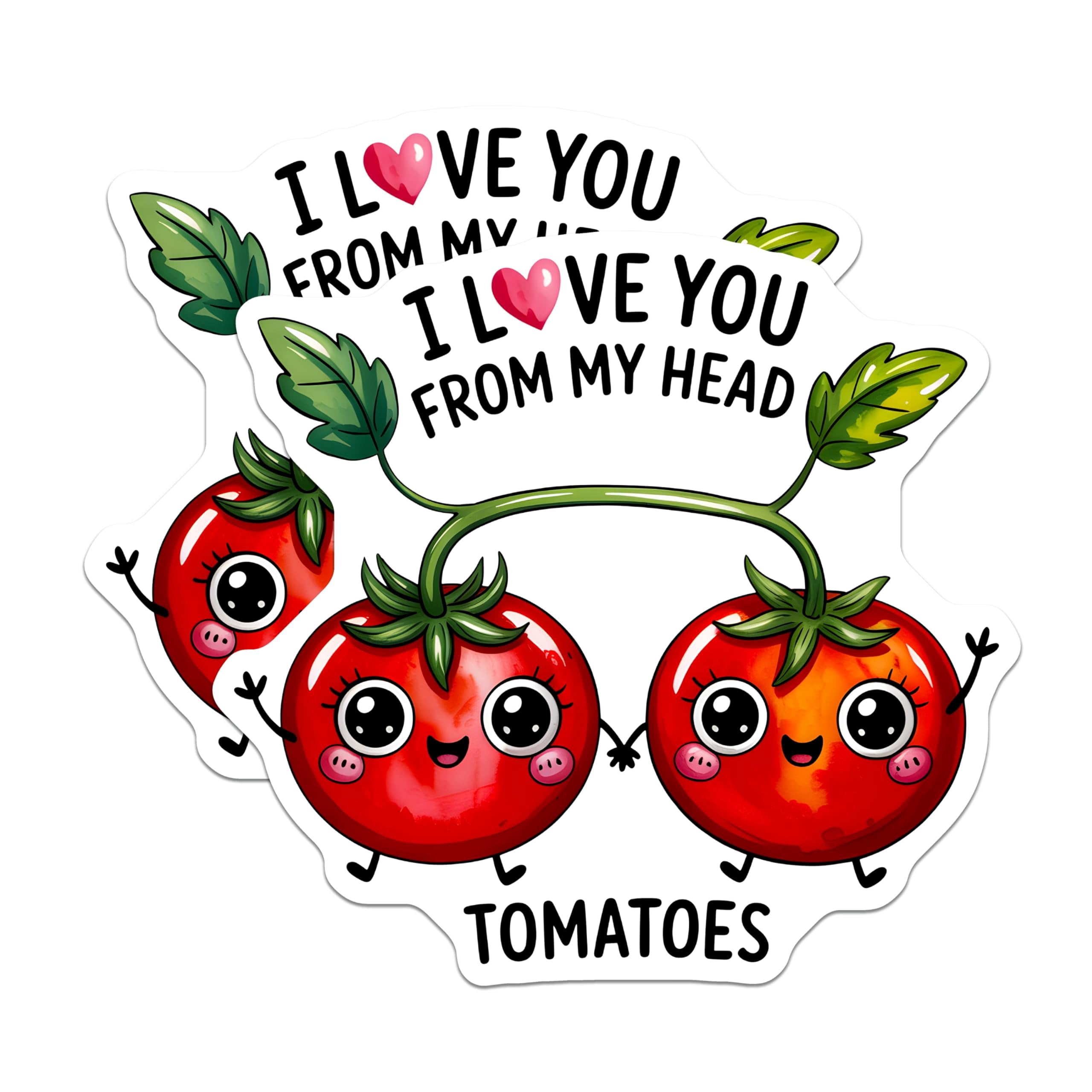 Tomato Sticker Rwards (2 Pack) Tomato Stickers - Funny Food Stickers - Cute Tomato Art - 5 ...
