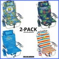 2Pack Tommy Bahama Beach Chair Lay Flat, Reclining, Adjustable