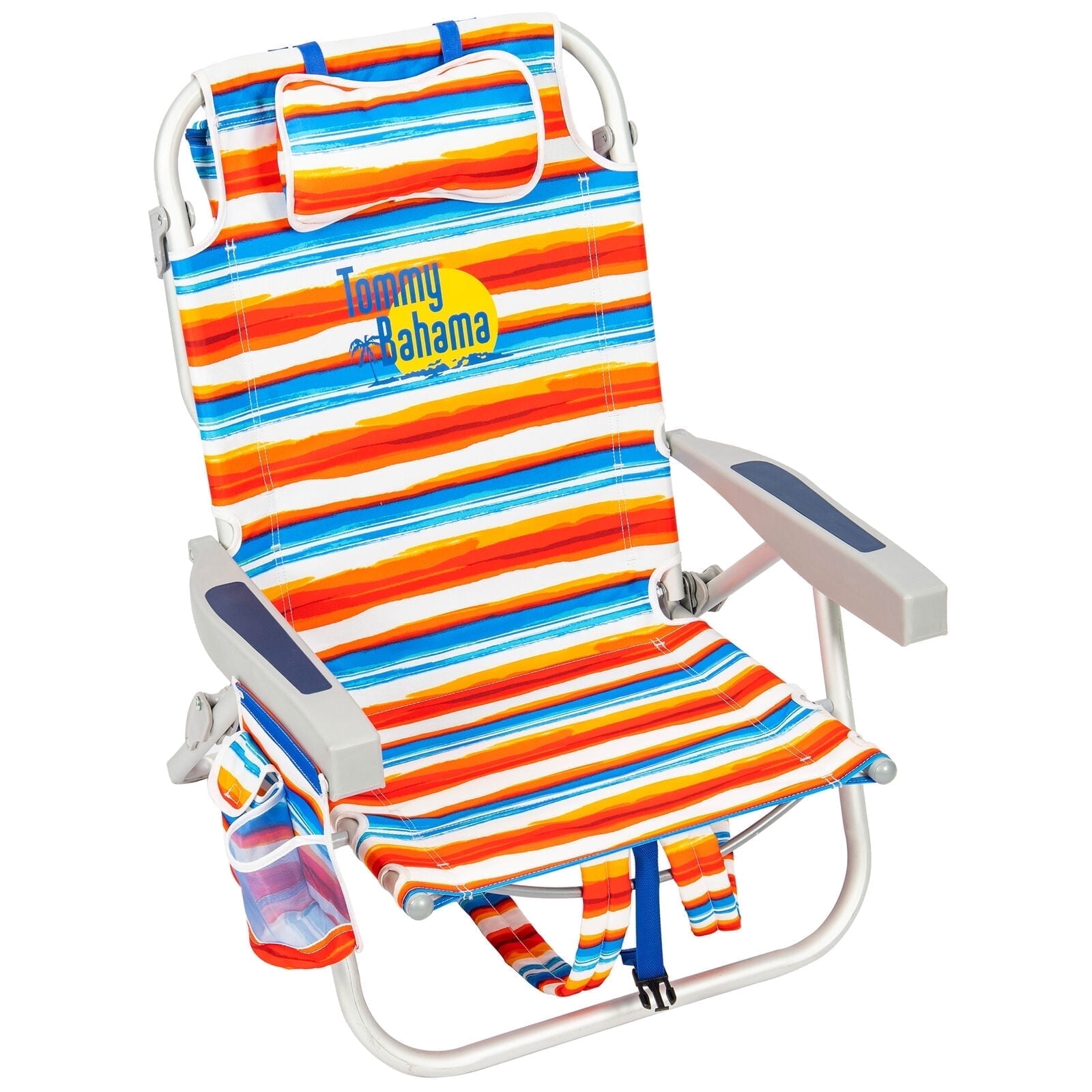 Tommy Bahama 2Pack Beach Chair, Aluminum Frame, Lay Flat, 5Position