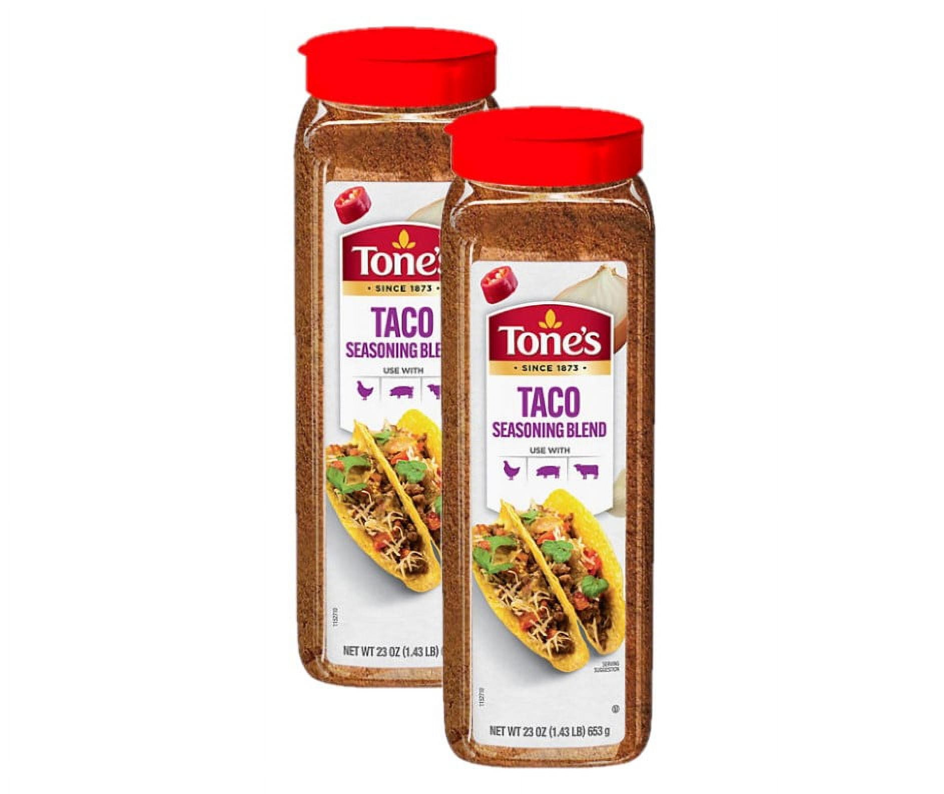 2 Pack Tone's Taco Seasoning (23 oz.)