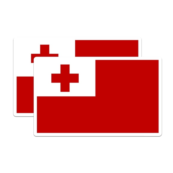 (2 Pack) Tonga World Flag Magnets - Pride - 5 Inches On Longest Side - Premium Magnet - Choose from Over 200 Countries - for Cars, Refrigerators, Toolboxes, Lockers - Made in USA - MAG0995