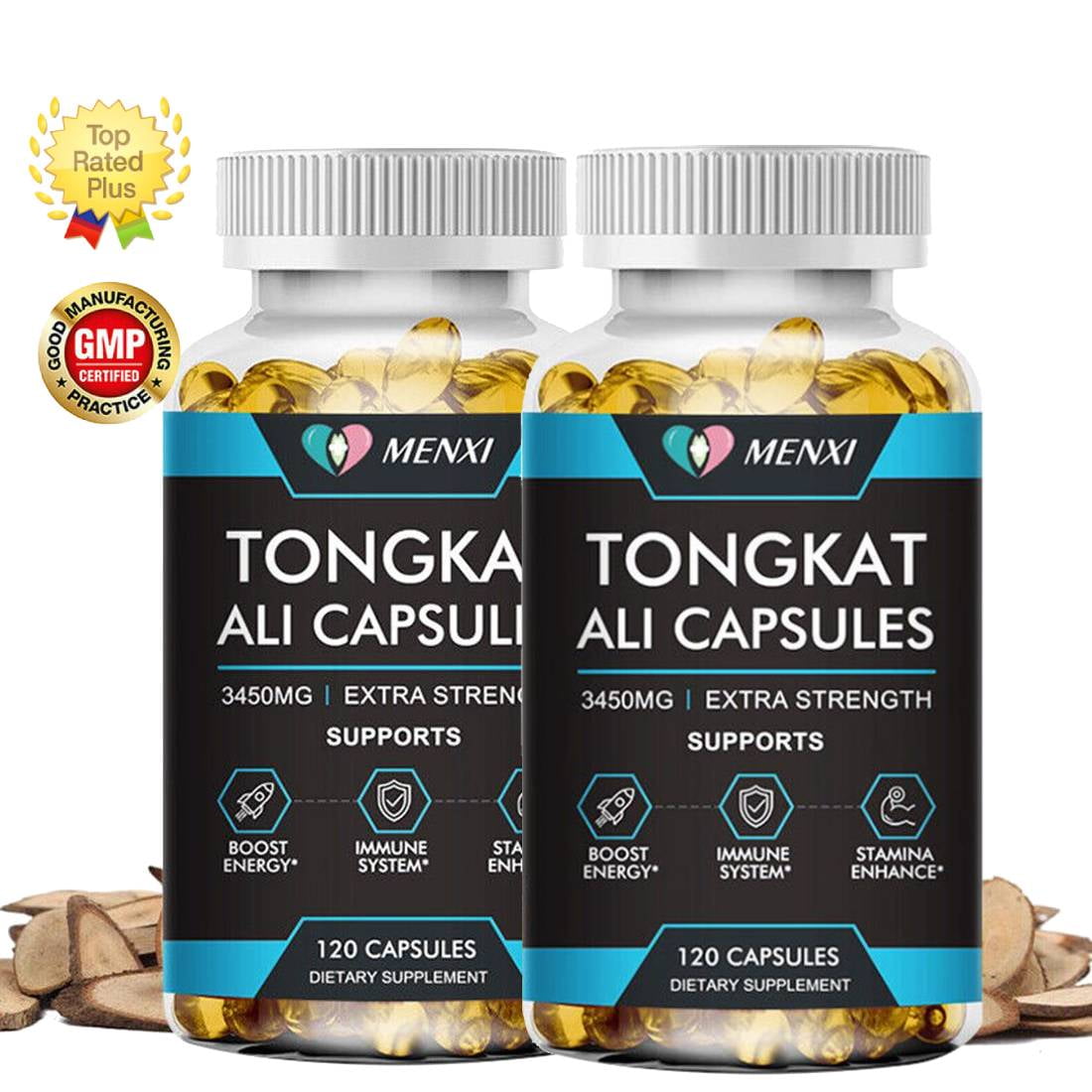 (2 Pack)Menxi Tongkat Ali 3450mg Extra Strength, Support Energy,Immune