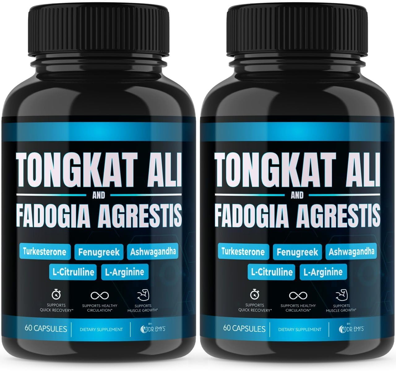 (2 Pack) Men's PreWorkout Nitric Oxide Booster with Tongkat Ali